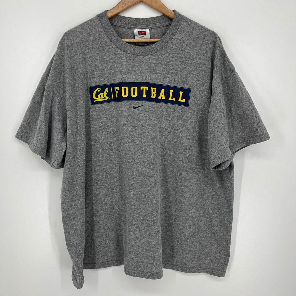 Nike Team Cal Football T-Shirt Mens XXL Heather Gray Short Sleeve Graphic Tee